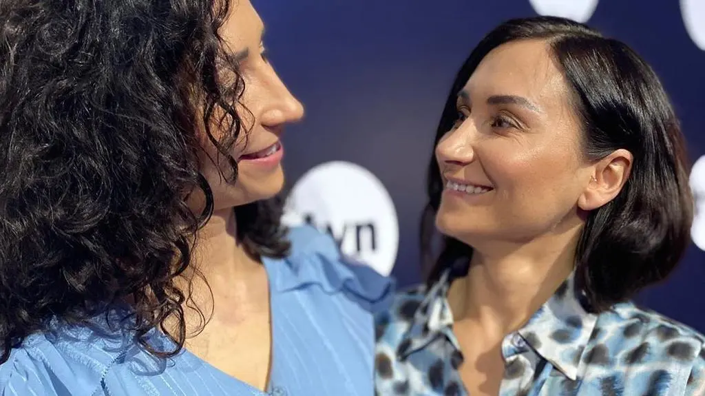 Izabela Szarmach i Olga Piórkowska na wiosennej konferencji Grupy Discovery TVN