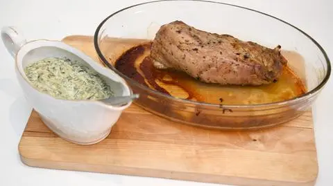 Polędwiczka wieprzowa nadziewana szpinakiem