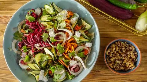 sałatka z zielonym dressingiem