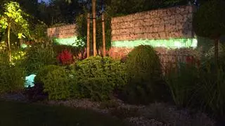 "Nowa Maja w ogrodzie": ogród nad rzeką w nocy